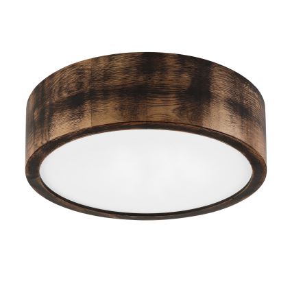 Brilagi - Luminaire de plafond LED CARVALHO SMOKEY LED/20W/230V chêne Ø 27,5 cm