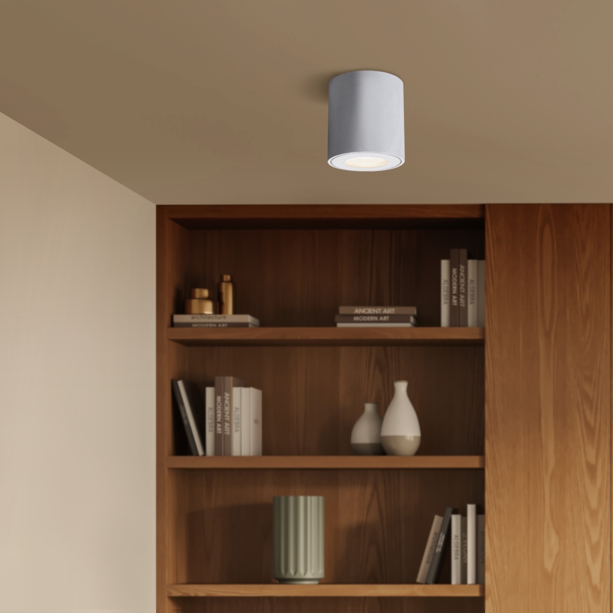 Brilagi - MIA : luminaire LED RGBW dimmable pour salle de bains, 1x GU10 (30 W), 230 V, 2700–6500 K, Wi‑Fi, 84×80 mm, blanc, IP54