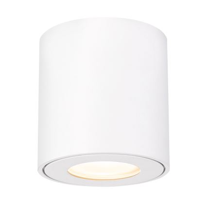 Brilagi - MIA : luminaire LED RGBW dimmable pour salle de bains, 1x GU10 (30 W), 230 V, 2700–6500 K, Wi‑Fi, 84×80 mm, blanc, IP54