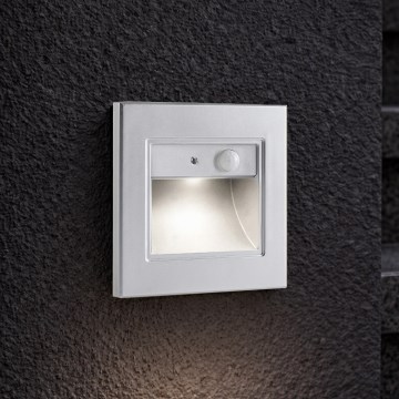 Brilagi - Luminaire d'escalier LED avec détecteur STEP LIGHT LED/1,5W/230V IP44 argenté