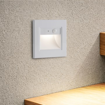 Brilagi - Luminaire d'escalier LED avec détecteur STEP LIGHT LED/1,5W/230V IP44 blanc