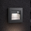 Brilagi - Luminaire d'escalier LED avec détecteur STEP LIGHT LED/1,5W/230V IP44 noir