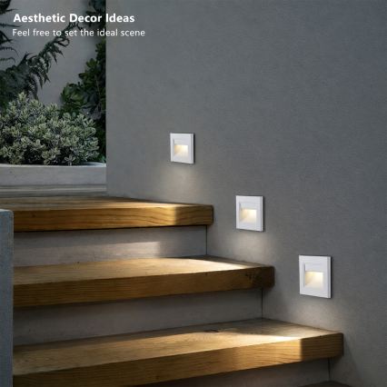 Brilagi - luminaire d'escalier LED STEP LIGHT LED/1,5W/230V IP44 blanc