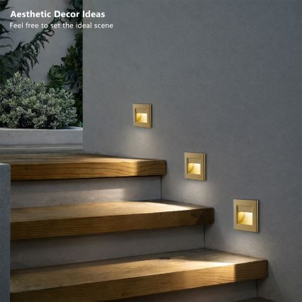 Brilagi - luminaire d'escalier LED STEP LIGHT LED/1,5W/230V IP44 doré