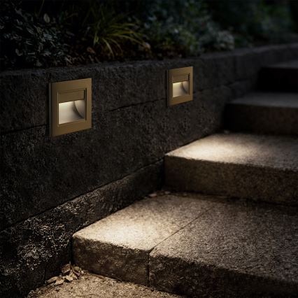 Brilagi - luminaire d'escalier LED STEP LIGHT LED/1,5W/230V IP44 doré