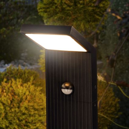 Brilagi - Luminaire d'extérieur avec détecteur RIANO LED/8W/230V anthracite IP65 80 cm