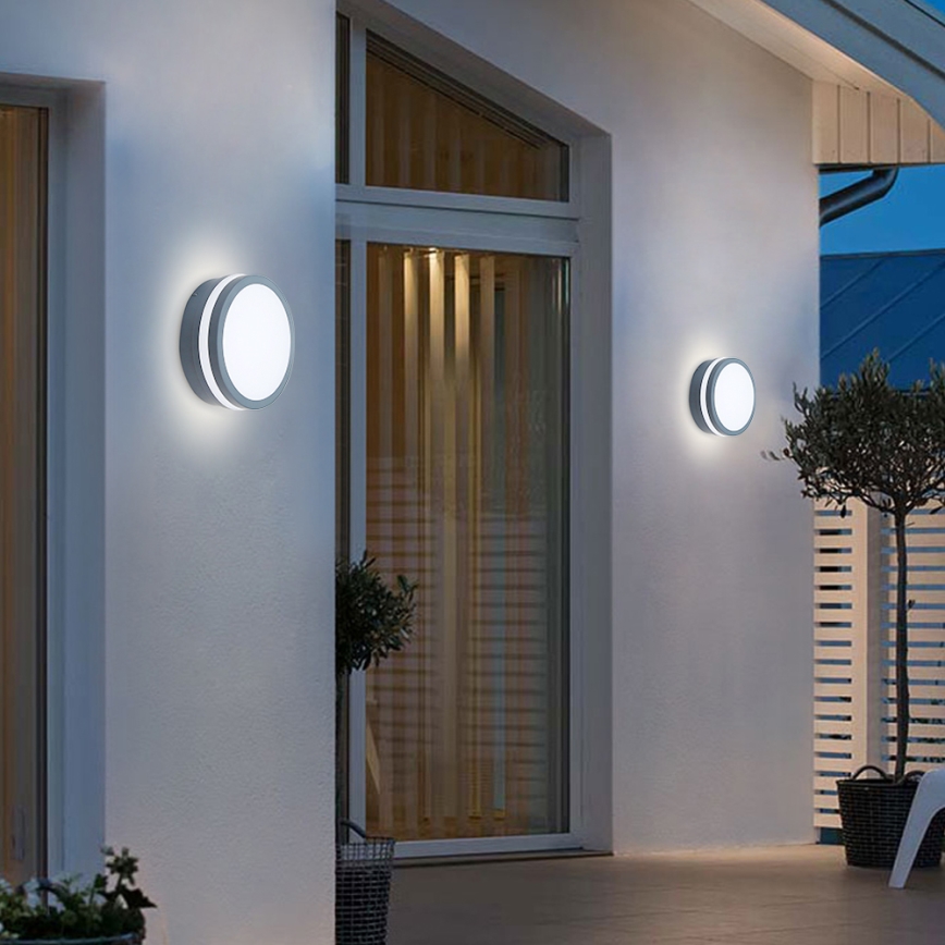Brilagi - luminaire d'extérieur LED avec détecteur BENE LED/18W/230V Ø 22 cm anthracite IP54