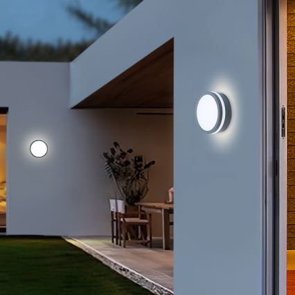 Brilagi - luminaire d'extérieur LED avec détecteur BENE LED/18W/230V Ø 22 cm anthracite IP54