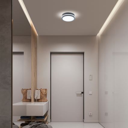 Brilagi - luminaire d'extérieur LED avec détecteur BENE LED/18W/230V Ø 22 cm anthracite IP54