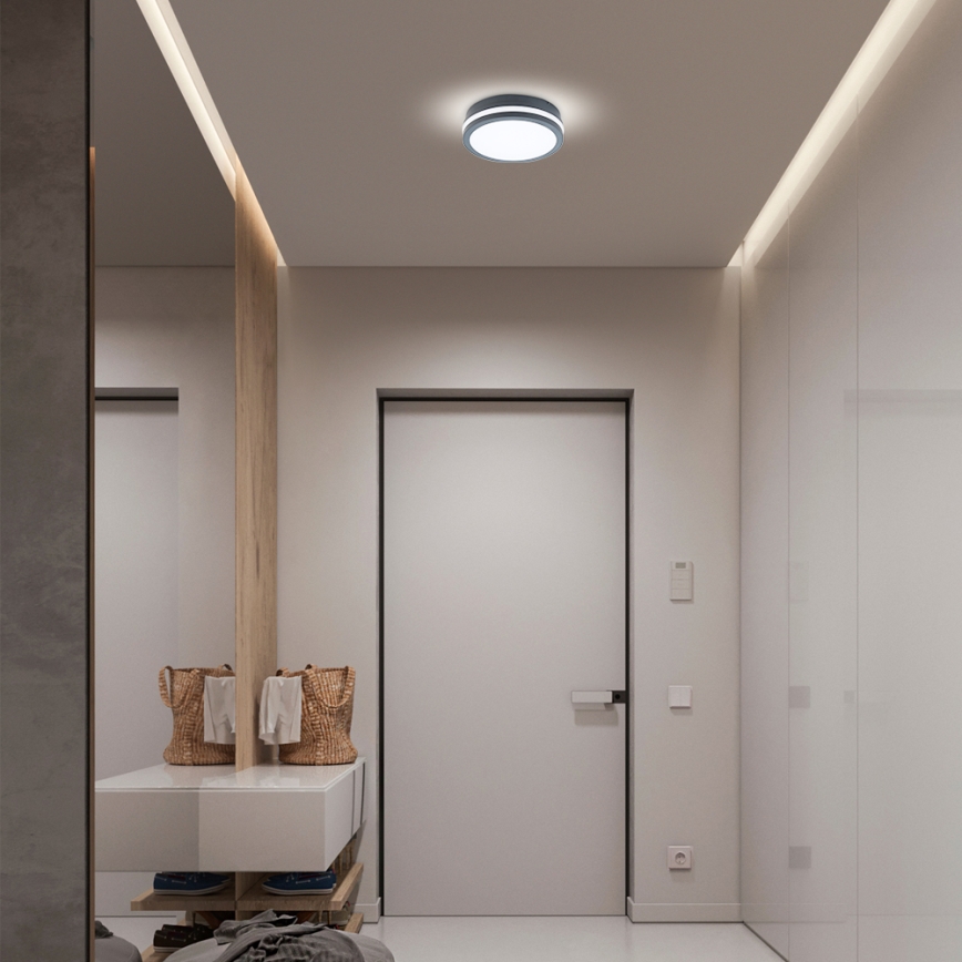 Brilagi - luminaire d'extérieur LED avec détecteur BENE LED/18W/230V Ø 22 cm anthracite IP54