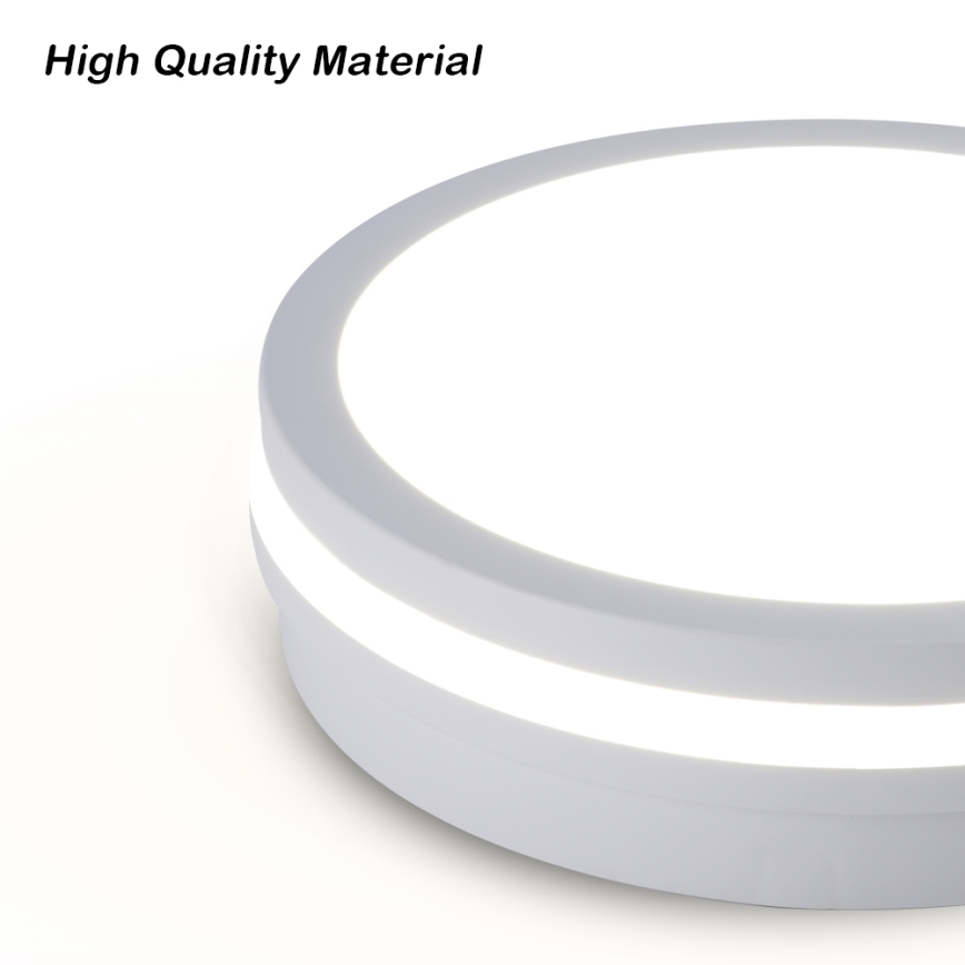 Brilagi - Plafonnier extérieur LED avec détecteur BENE LED/18W/230V Ø 21,5 cm blanc IP54