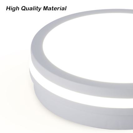 Brilagi - Plafonnier extérieur LED avec détecteur BENE LED/24W/230V Ø 26 cm blanc IP54