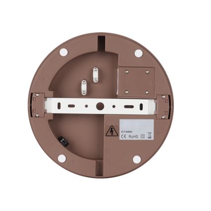 Brilagi - Luminaire extérieur LED avec détecteur BENE LED/24W/230V Ø 26 cm marron IP54