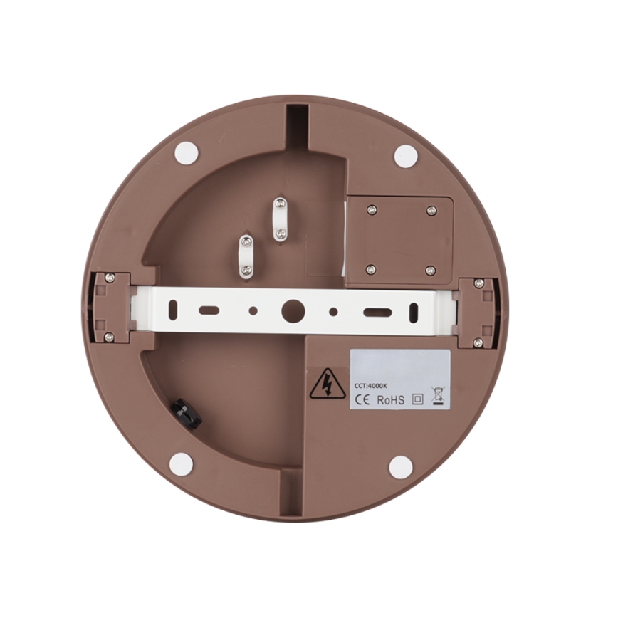 Brilagi - Luminaire extérieur LED avec détecteur BENE LED/24W/230V Ø 26 cm marron IP54