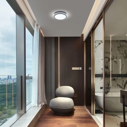 Brilagi - Luminaire d'extérieur LED avec détecteur BENE LED/24W/230V Ø 26 cm anthracite IP54