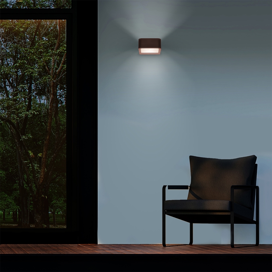 Brilagi - Applique murale extérieure LED BARI LED/7W/230V 3000/4000/6000K marron IP54