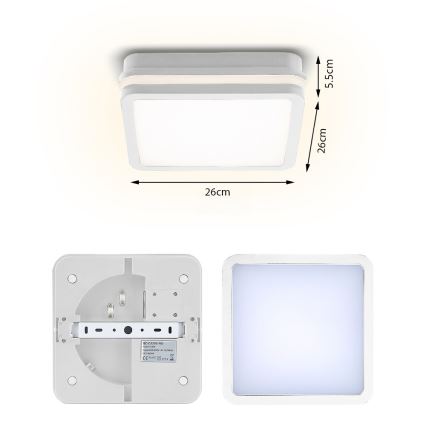 Brilagi - Luminaire d'extérieur LED BENE LED/24W/230V 26x26 cm blanc IP54
