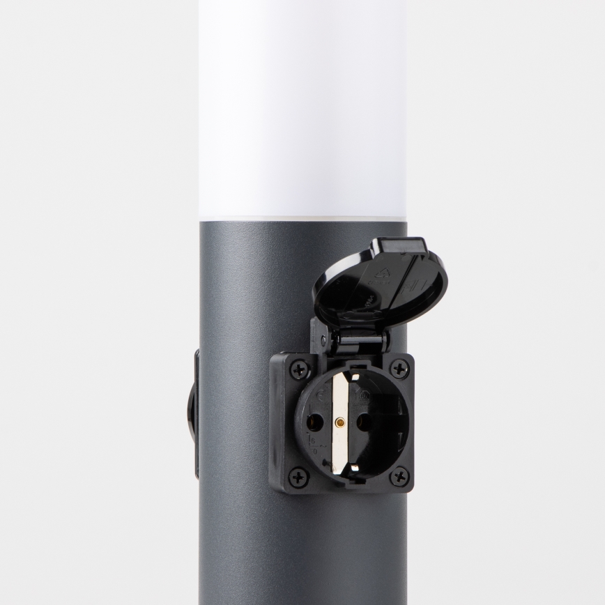 Brilagi - Lampe d'extérieur avec 2 prises SCHUKO NOVA 1xE27/15W/230V 40 cm IP44 anthracite