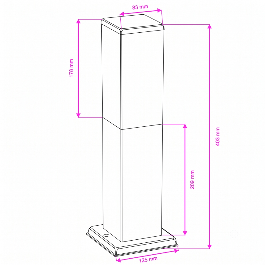 Brilagi - Luminaire extérieur NOVA 1xE27/15W/230V 40 cm IP44 marron