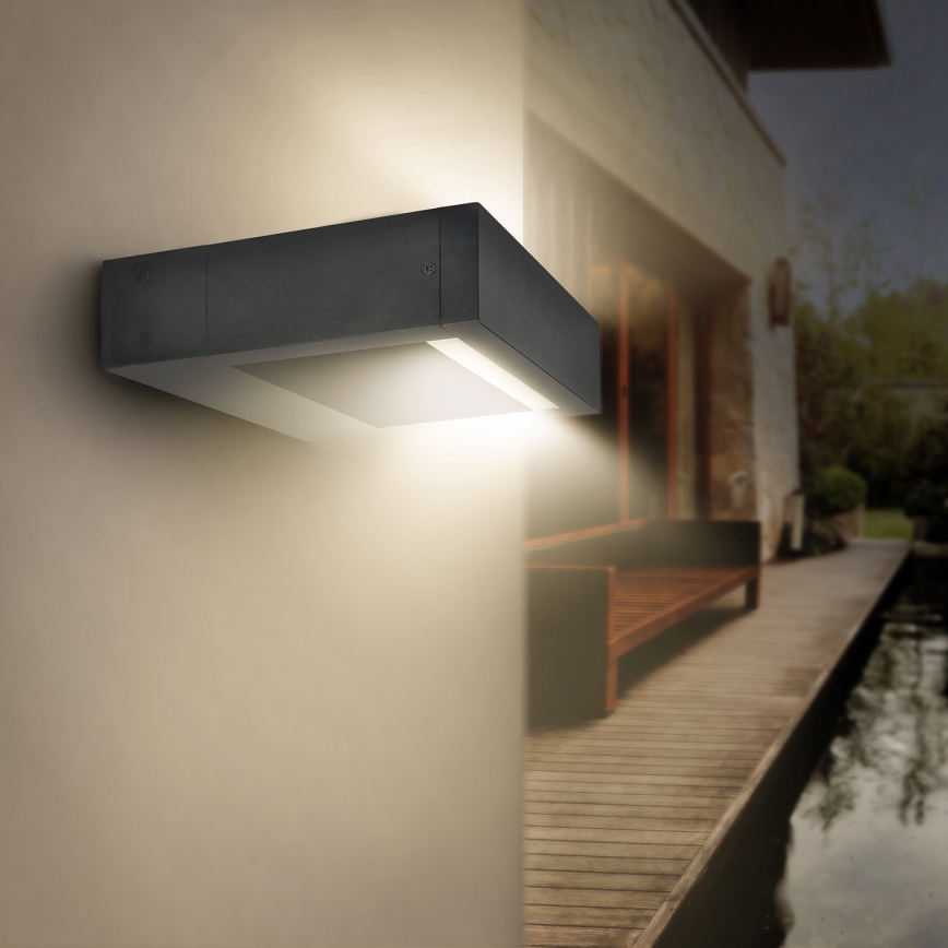 Brilagi - Applique murale extérieure RAGUSA LED/7W/230V 3000/4000/6000K anthracite IP54