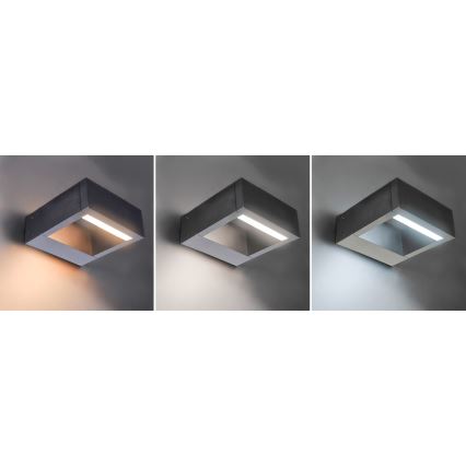 Brilagi - Applique murale extérieure RAGUSA LED/7W/230V 3000/4000/6000K anthracite IP54