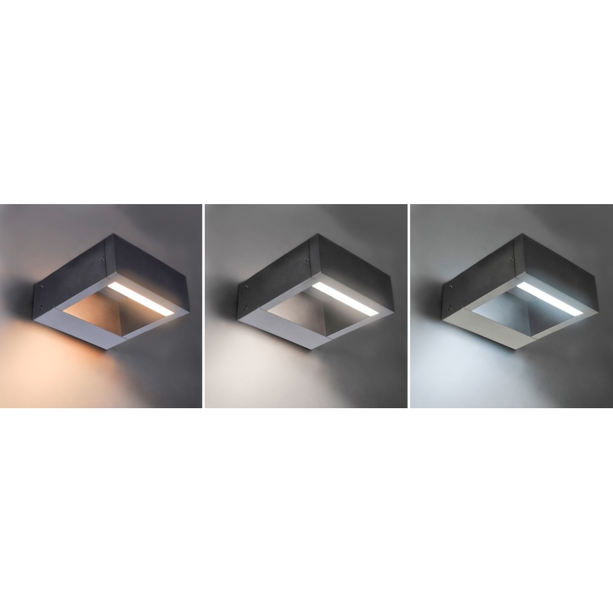 Brilagi - Applique murale extérieure RAGUSA LED/7W/230V 3000/4000/6000K anthracite IP54