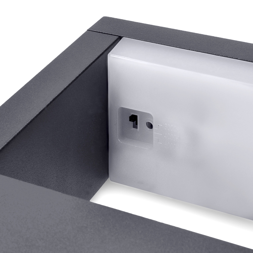 Brilagi - Applique murale extérieure RAGUSA LED/7W/230V 3000/4000/6000K anthracite IP54