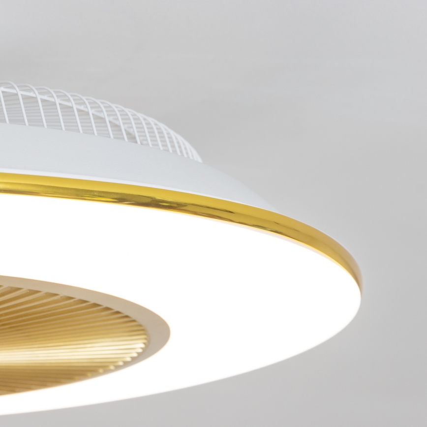 Brilagi - Luminaire LED à intensité variable avec ventilateur AURA LED/38W/230V 3000-6000K doré + télécommande