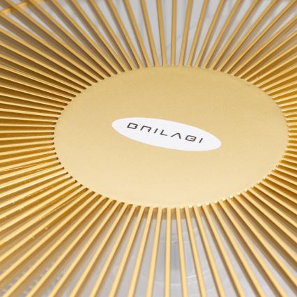 Brilagi - Luminaire LED à intensité variable avec ventilateur AURA LED/38W/230V 3000-6000K doré + télécommande