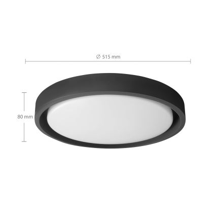 Brilagi - Plafonnier LED dimmable MATTEO LED/60W/230V 3000-6500K Ø 51,5 cm noir + télécommande