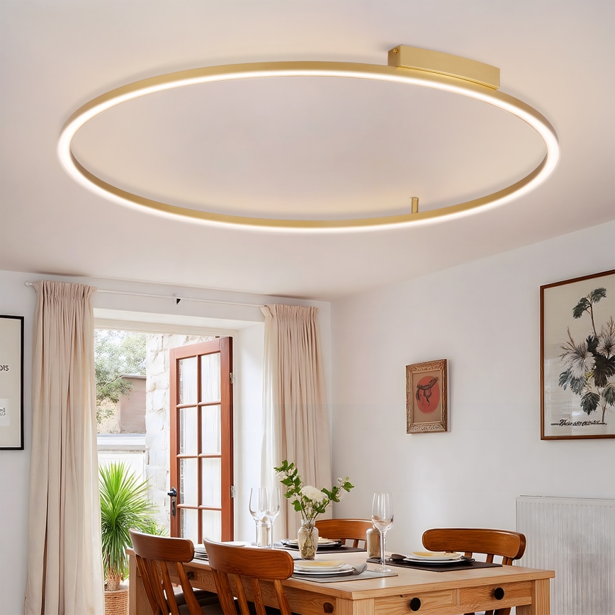 Brilagi - Plafonnier LED dimmable PORTOFINO LED/85W/230V 3000–6000K Ø 120 cm doré + télécommande