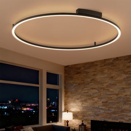Brilagi - Plafonnier LED dimmable PORTOFINO LED/85W/230V 3000-6000K Ø 120 cm noir + télécommande