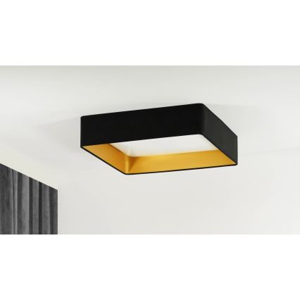 Brilagi - Plafonnier à intensité variable LED VELVET SQUARE LED/24W/230V 3000/4000/6500K + télécommande noir