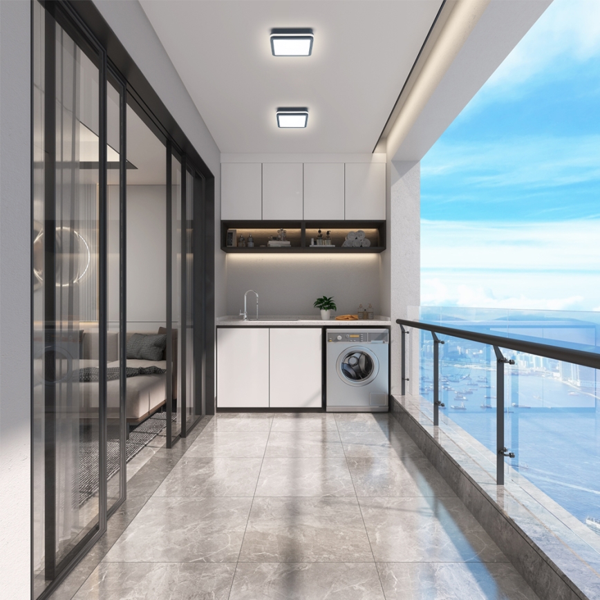 Brilagi - LED luminaire d'extérieur avec détecteur BENE LED/18W/230V 22x22 cm anthracite IP54