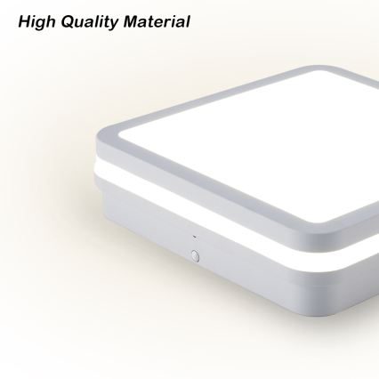 Brilagi - Luminaire LED d'extérieur avec détecteur BENE LED/24W/230V 26x26 cm blanc IP54