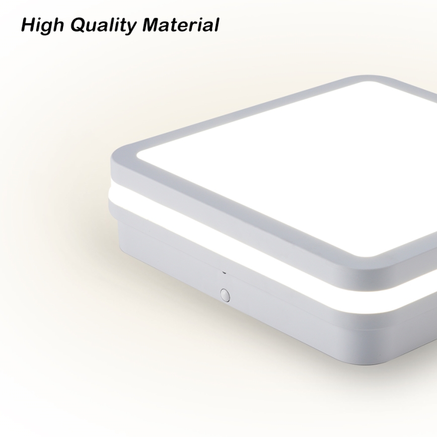 Brilagi - Luminaire LED d'extérieur avec détecteur BENE LED/24W/230V 26x26 cm blanc IP54