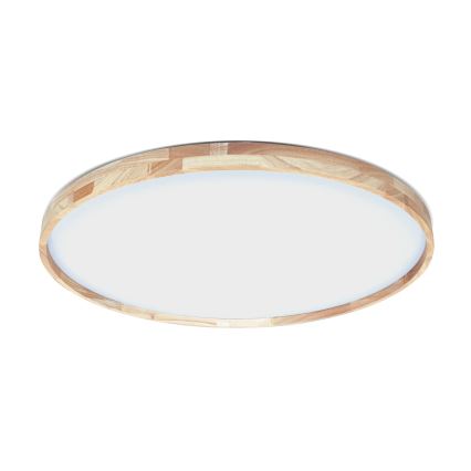 Brilagi - Plafonnier LED dimmable ALSON LED/72W/230V 3000-6500K chêne Ø 78 cm + télécommande