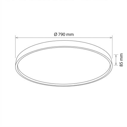 Brilagi - Plafonnier LED dimmable ALSON LED/72W/230V 3000-6500K chêne Ø 78 cm + télécommande