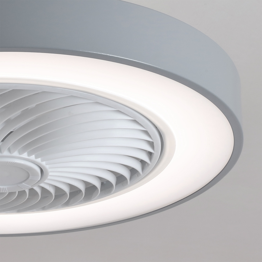 Brilagi - Plafonnier LED dimmable avec ventilateur 38W/230V 3000-6500K Ø 50 cm gris + télécommande