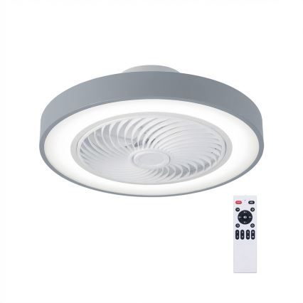 Brilagi - Plafonnier LED dimmable avec ventilateur LED/38W/230V 3000-6500K 3000-6500K Ø 50 cm gris + télécommande