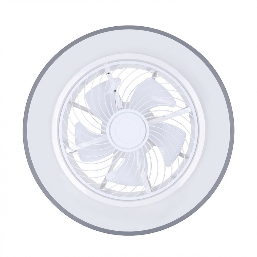 Brilagi - Plafonnier LED dimmable avec ventilateur LED/38W/230V 3000-6500K 3000-6500K Ø 50 cm gris + télécommande