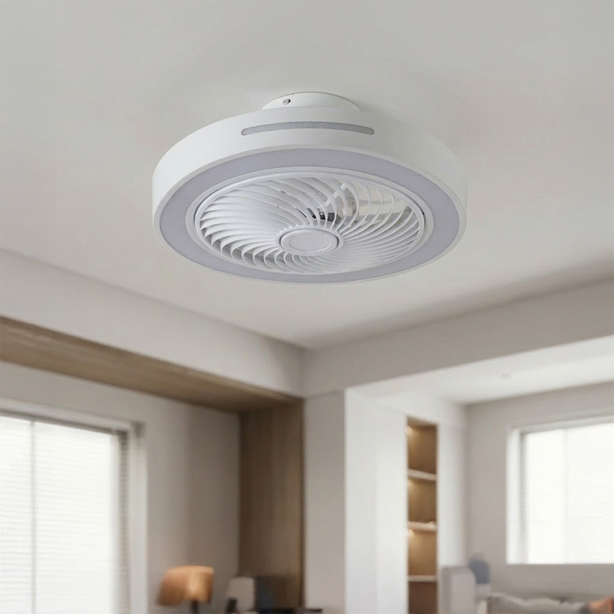 Brilagi - Plafonnier LED dimmable avec ventilateur LED/38W/230V 3000-6500K Ø 46 cm blanc + télécommande
