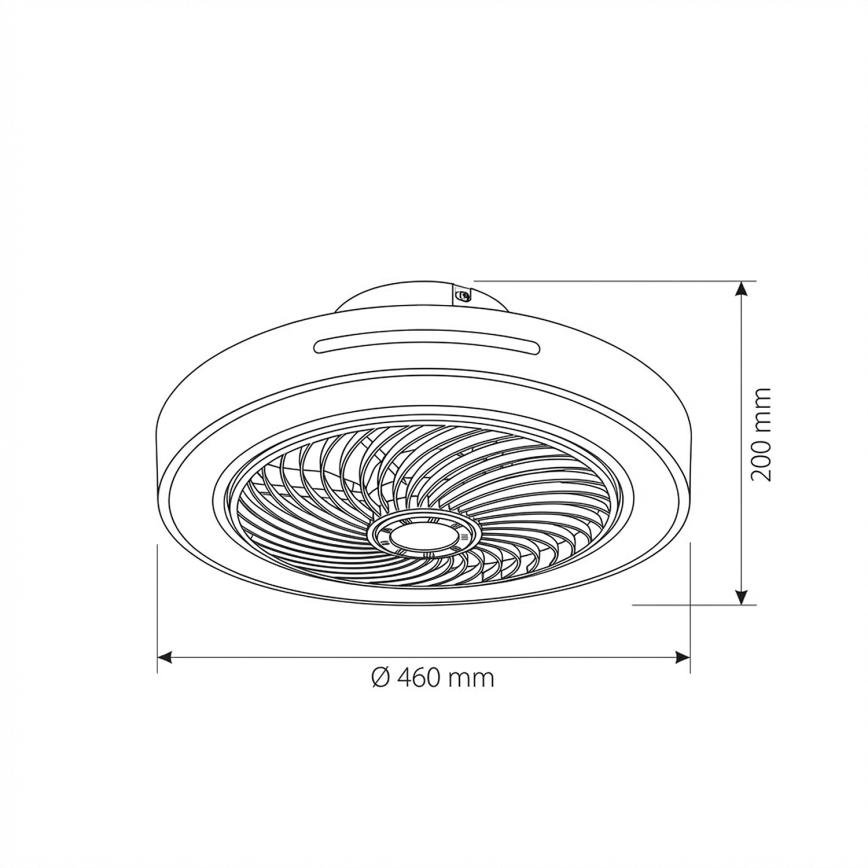 Brilagi - Plafonnier LED dimmable avec ventilateur LED/38W/230V 3000-6500K Ø 46 cm blanc + télécommande