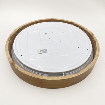Brilagi - Plafonnier LED dimmable MANAROLA SMART STARS LED/24W/230V 3000-6000K Wi‑Fi Tuya Beacon Ø 41 cm chêne + télécommande