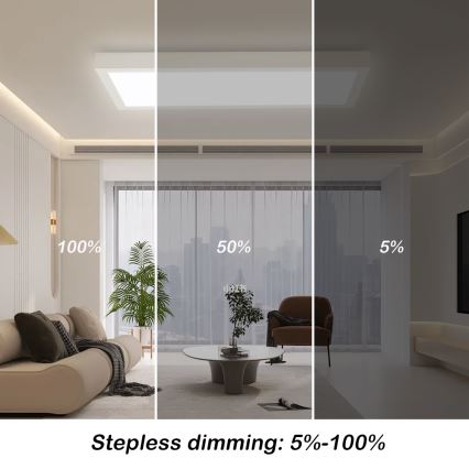 Brilagi - Plafonnier LED dimmable pour salle de bains FRAME SMART LED/30W/230V 30x60 cm 3000-6000K IP44 blanc + télécommande