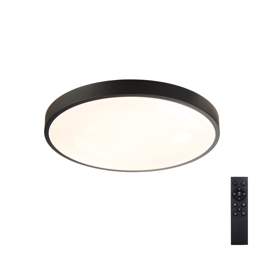 Brilagi - Plafonnier LED dimmable GLASS POOL DOUBLE LED/48W/230V 3000-6000K 40 cm noir + télécommande