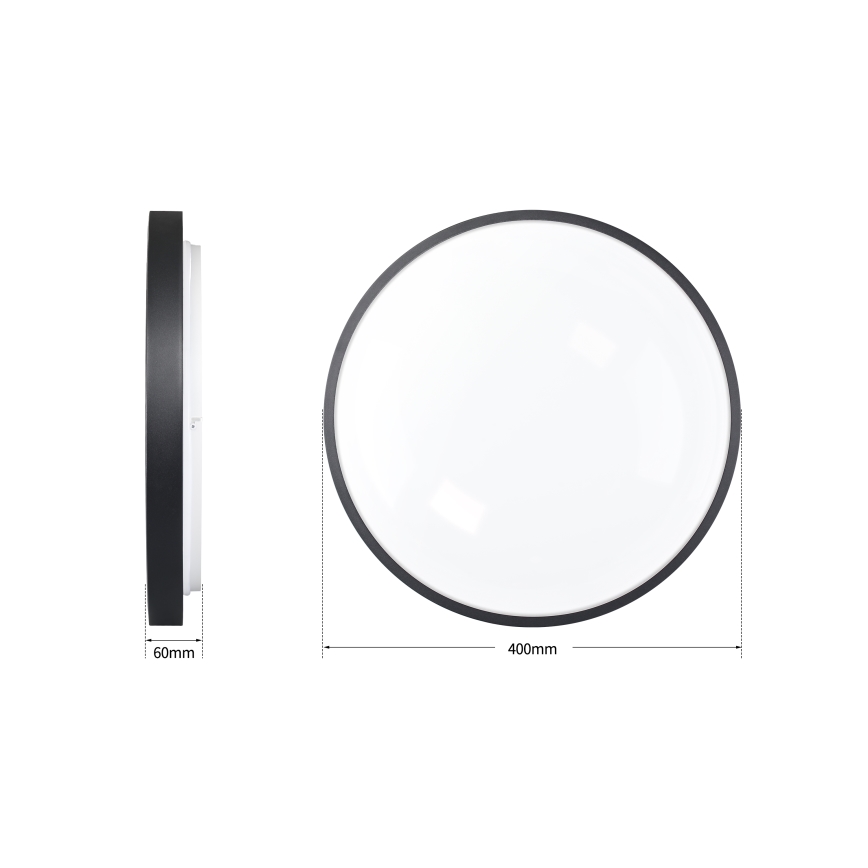 Brilagi - Plafonnier LED dimmable GLASS POOL DOUBLE LED/48W/230V 3000-6000K 40 cm noir + télécommande