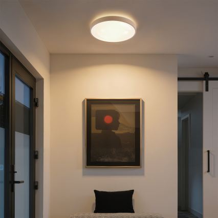 Brilagi - Plafonnier LED dimmable GLASS POOL DOUBLE LED/48W/230V 3000-6000K 40 cm beige + télécommande