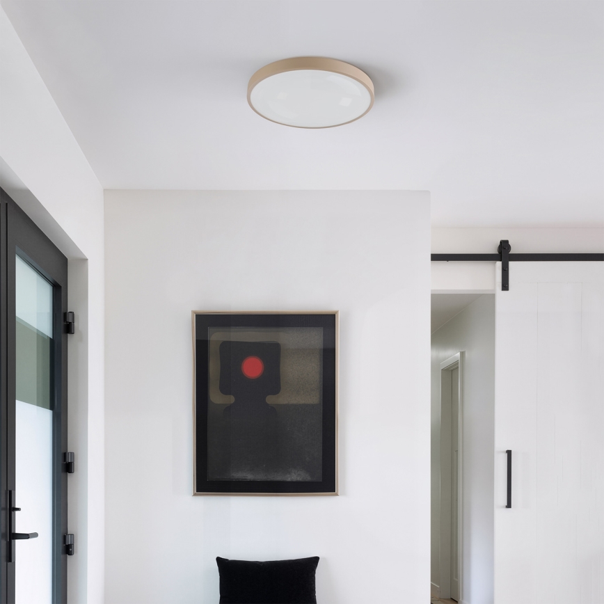 Brilagi - Plafonnier LED dimmable GLASS POOL DOUBLE LED/48W/230V 3000-6000K 40 cm beige + télécommande