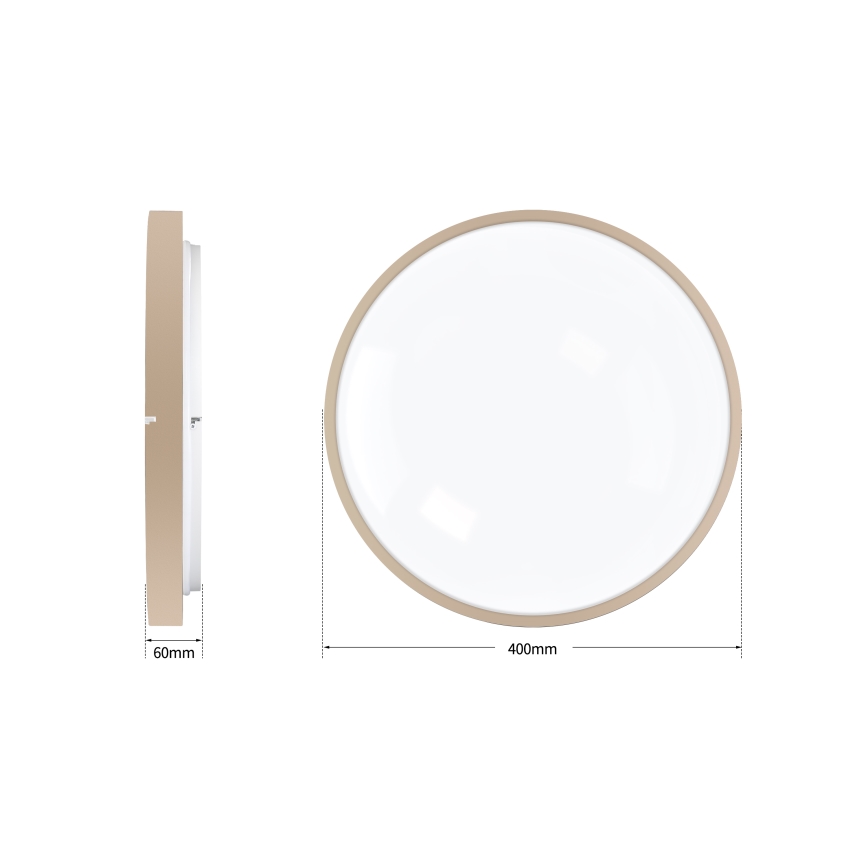 Brilagi - Plafonnier LED dimmable GLASS POOL DOUBLE LED/48W/230V 3000-6000K 40 cm beige + télécommande